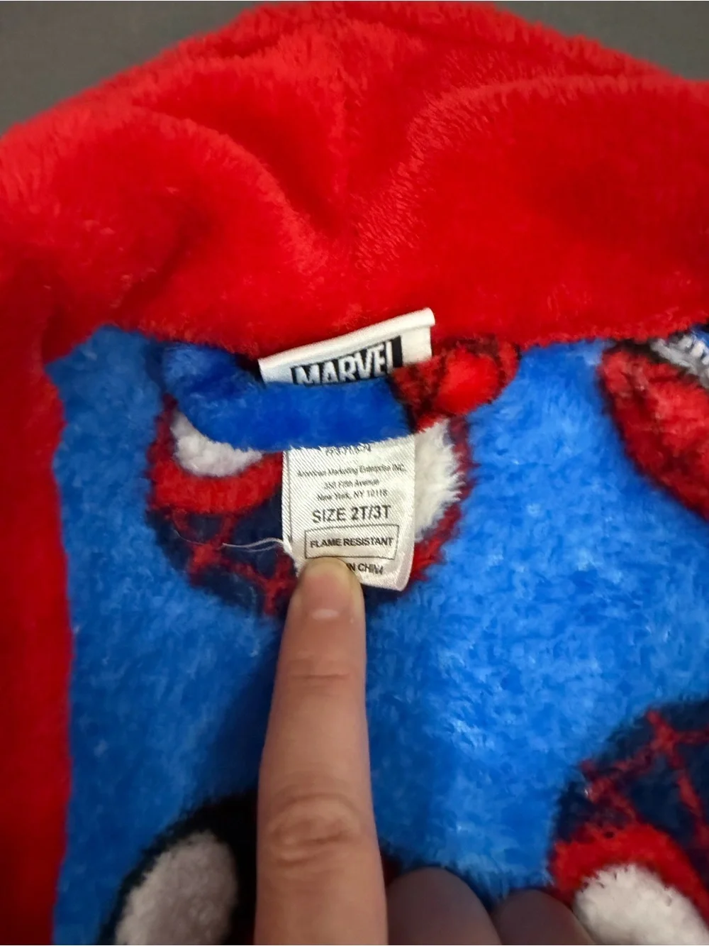 Marvel Kids Blue & Red Spider-Man Plush Fleece Robe